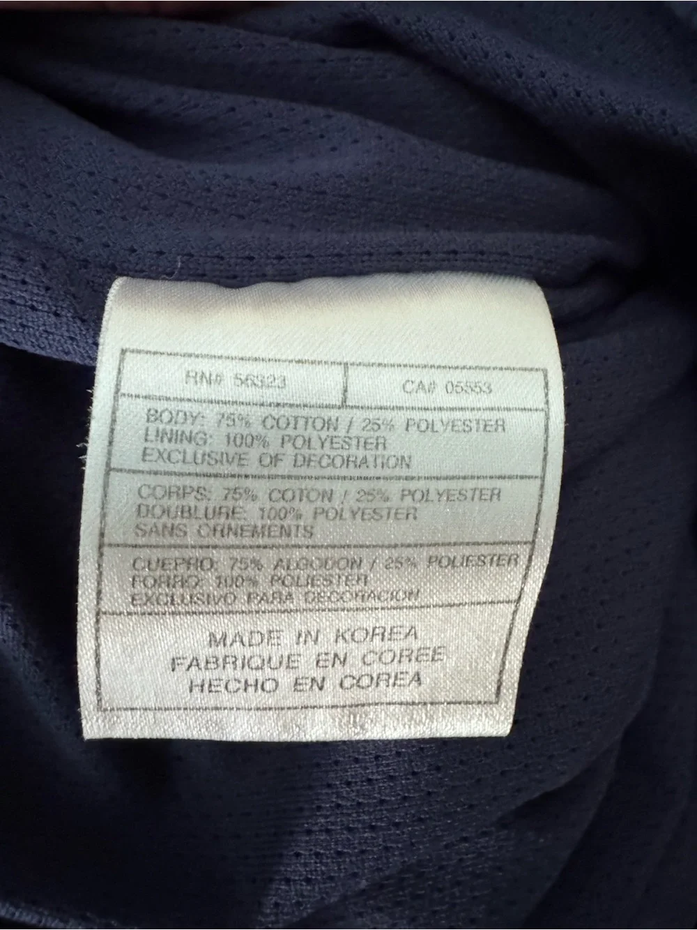 Nike Men’s Navy and White Zip-Up Track Jacket